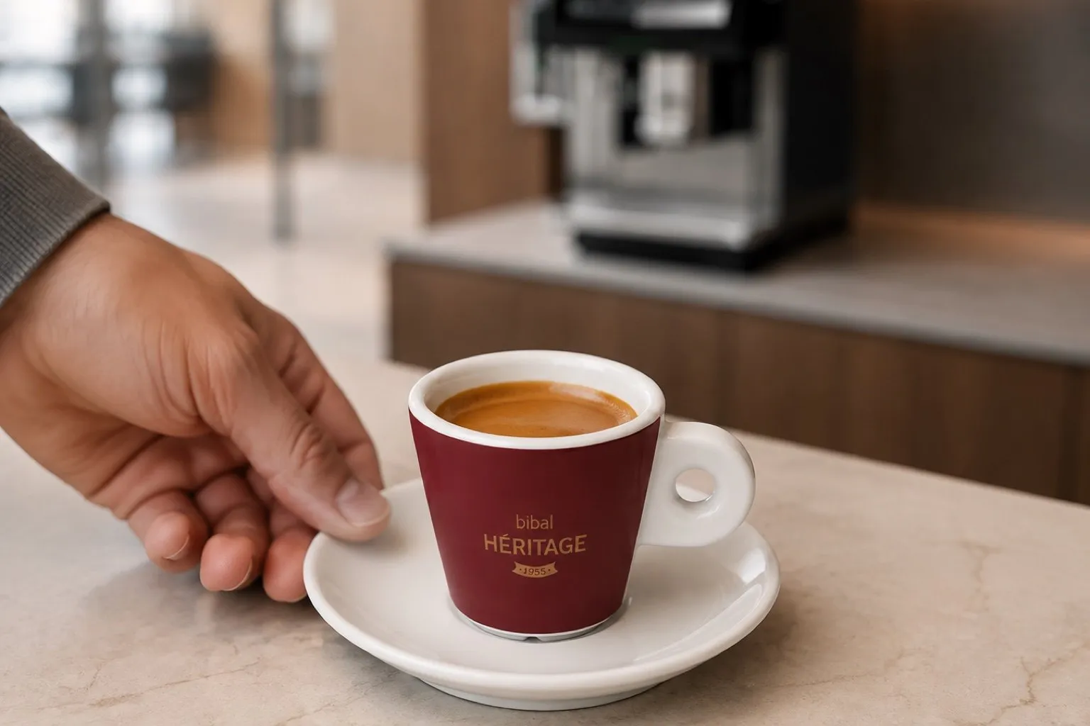 Espresso Bibal extrait d'une machine professionnelle