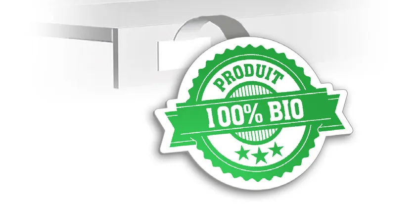 Stop-spire « Produit 100 % bio »