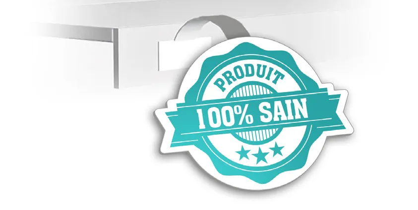Stop-spire « Produit 100 % sain »