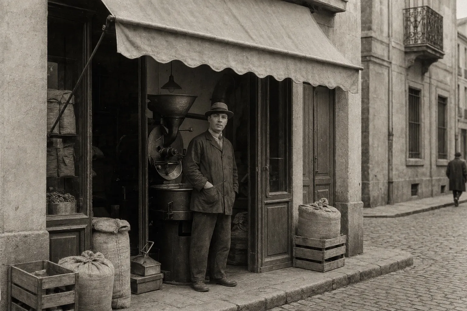 Évocation de la première brûlerie de Joseph Bibal à Montpellier en 1955