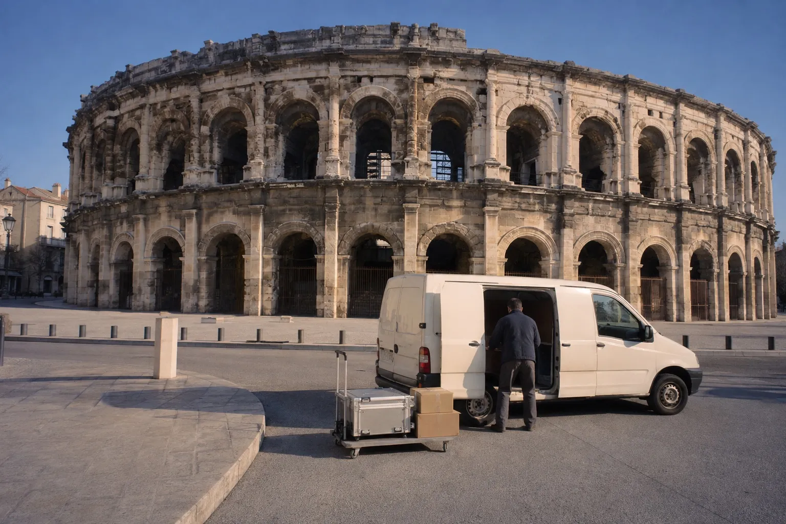 Intervention technique près des arènes de Nîmes