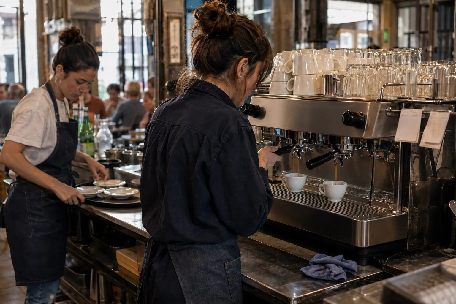 Brasserie cliente Bibal en situation de service