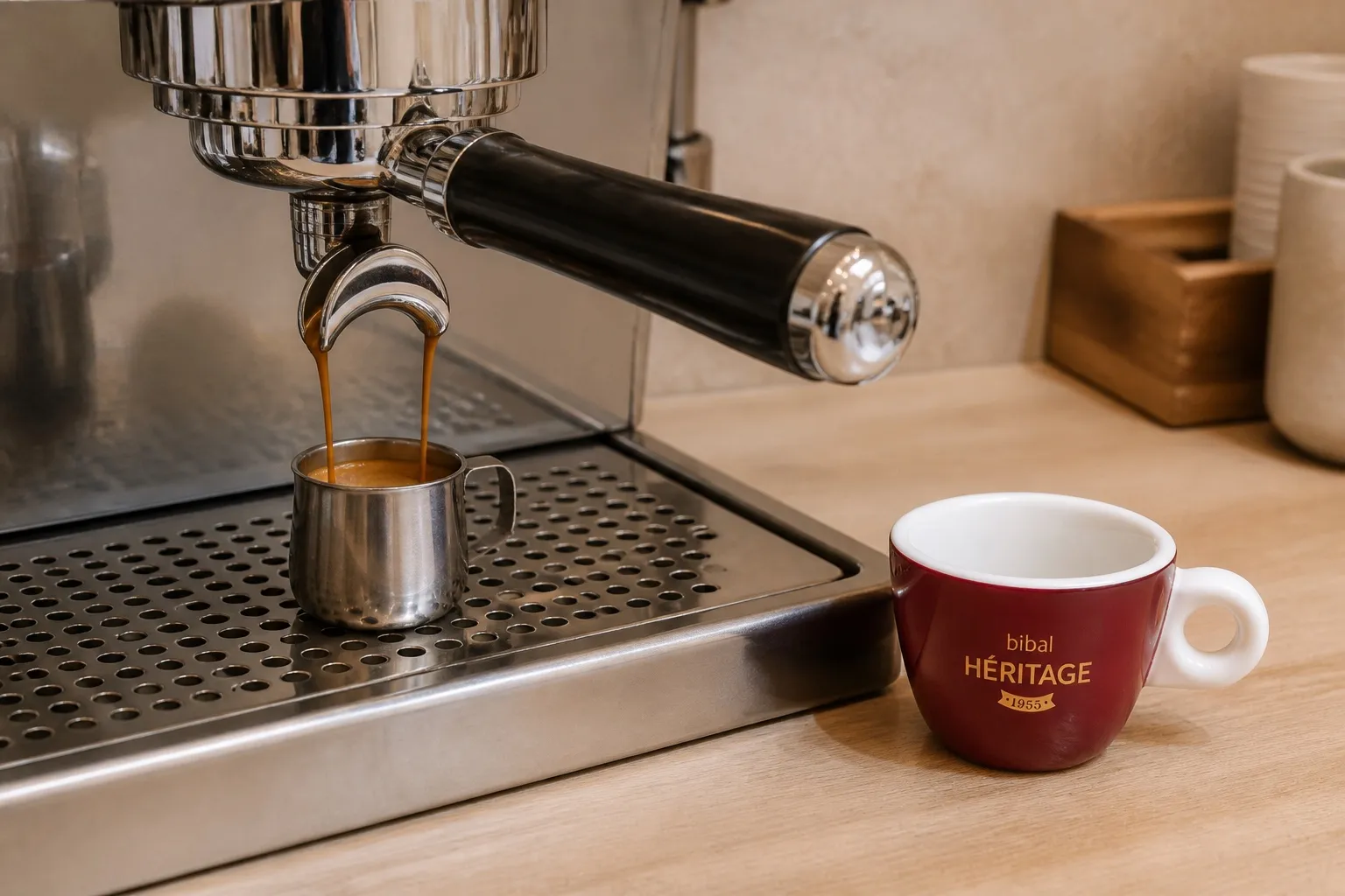 Cappuccino Traditionnel — étape 1 : Extraire 2 doses (16-18 g)