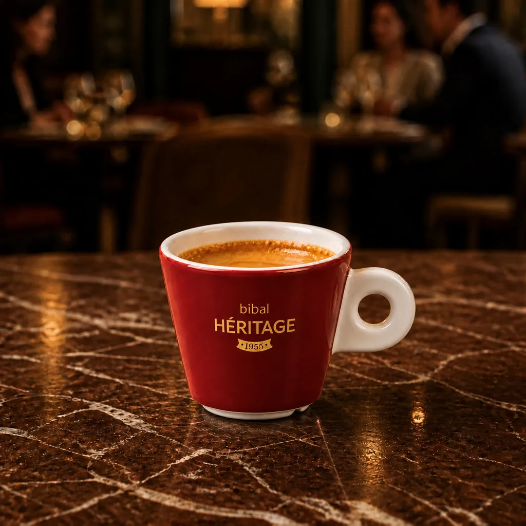 Expresso / Ristretto — la même boisson en gros plan à 45° : la matière, la texture et le service