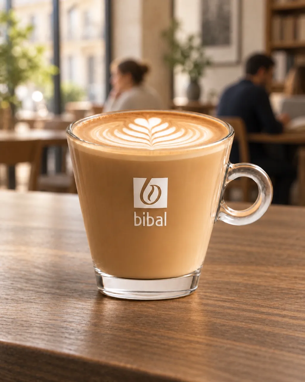 Flat White Barista — Latte Art — la même boisson en gros plan à 45° : la matière, la texture et le service