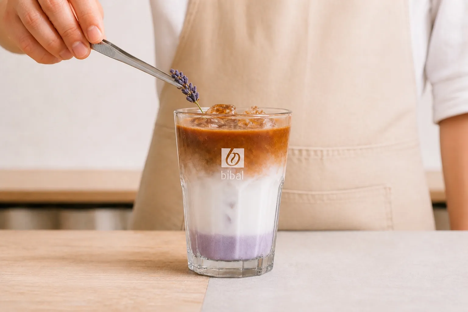 Iced Latte Lavande — étape 3 : Décorer d'un brin de lavande