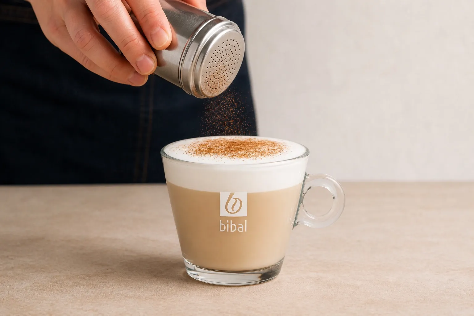 Latte Chai — étape 3 : Saupoudrer de cannelle