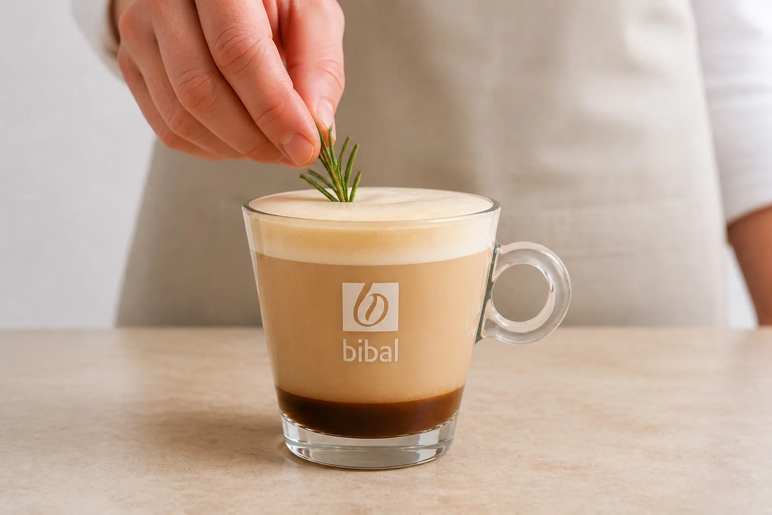 Le Latte de la Garrigue — Signature "Made in Sud" — étape 4 : Déposer le brin de romarin frais au sommet