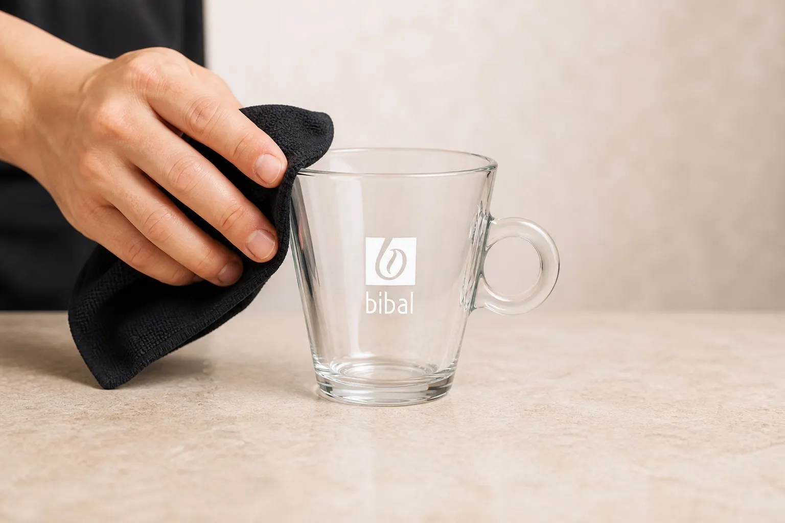 Nitro Cold Brew Bibal — étape 1 : Verre propre, SANS glaçons