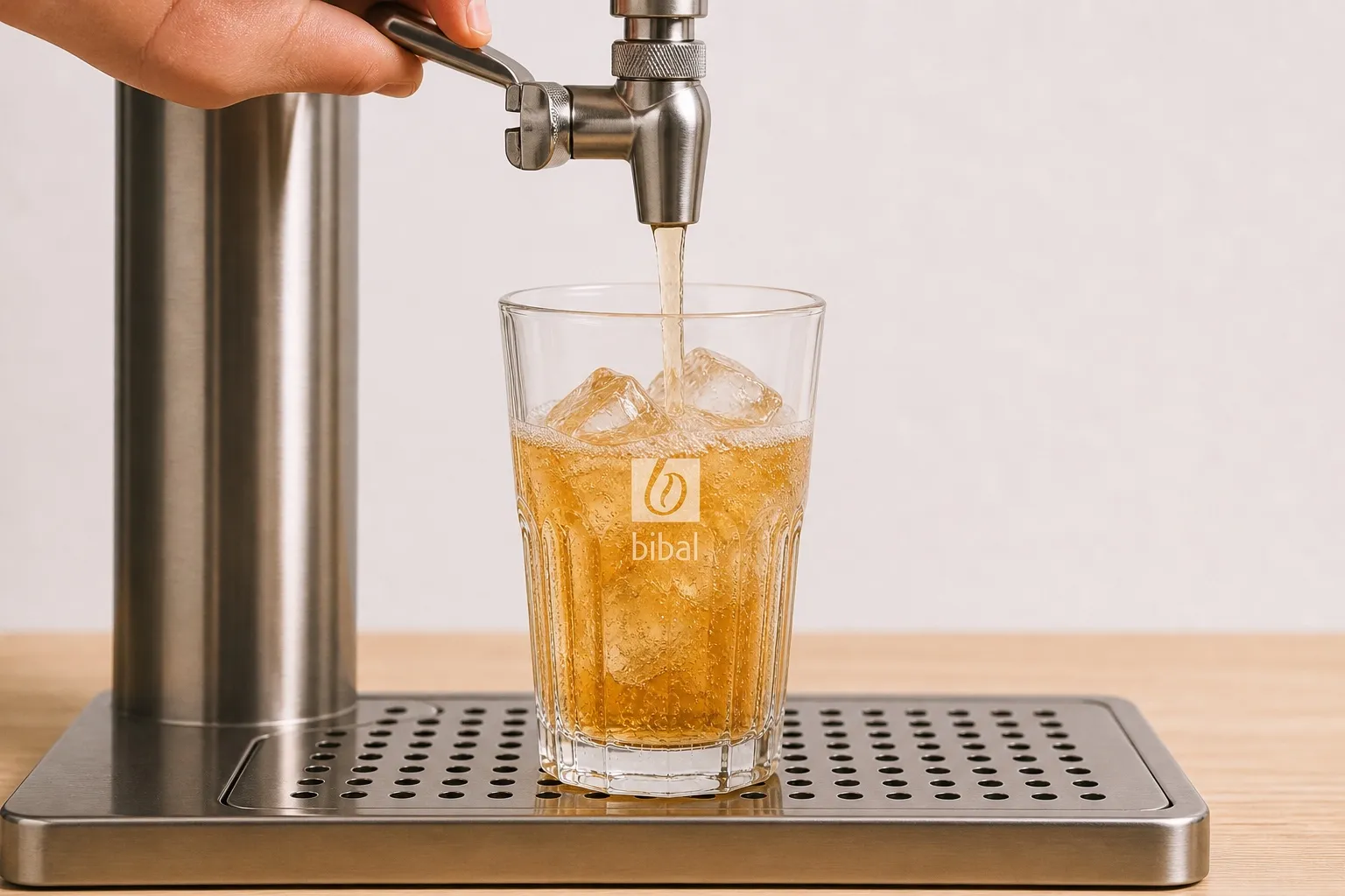 Sparkling Tea Pêche Pétillant (Tirage Pression) — étape 2 : Tirer l'infusion gazéifiée à la pression